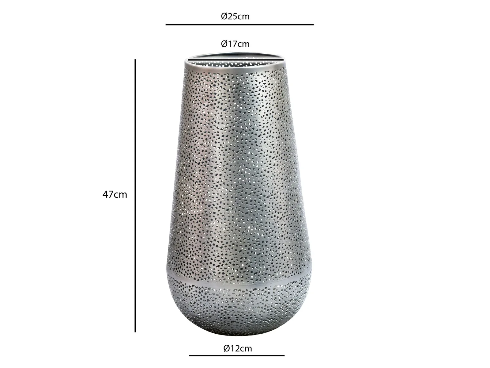 FineBuy Dekovase, 47 cm – für Trockenblumen