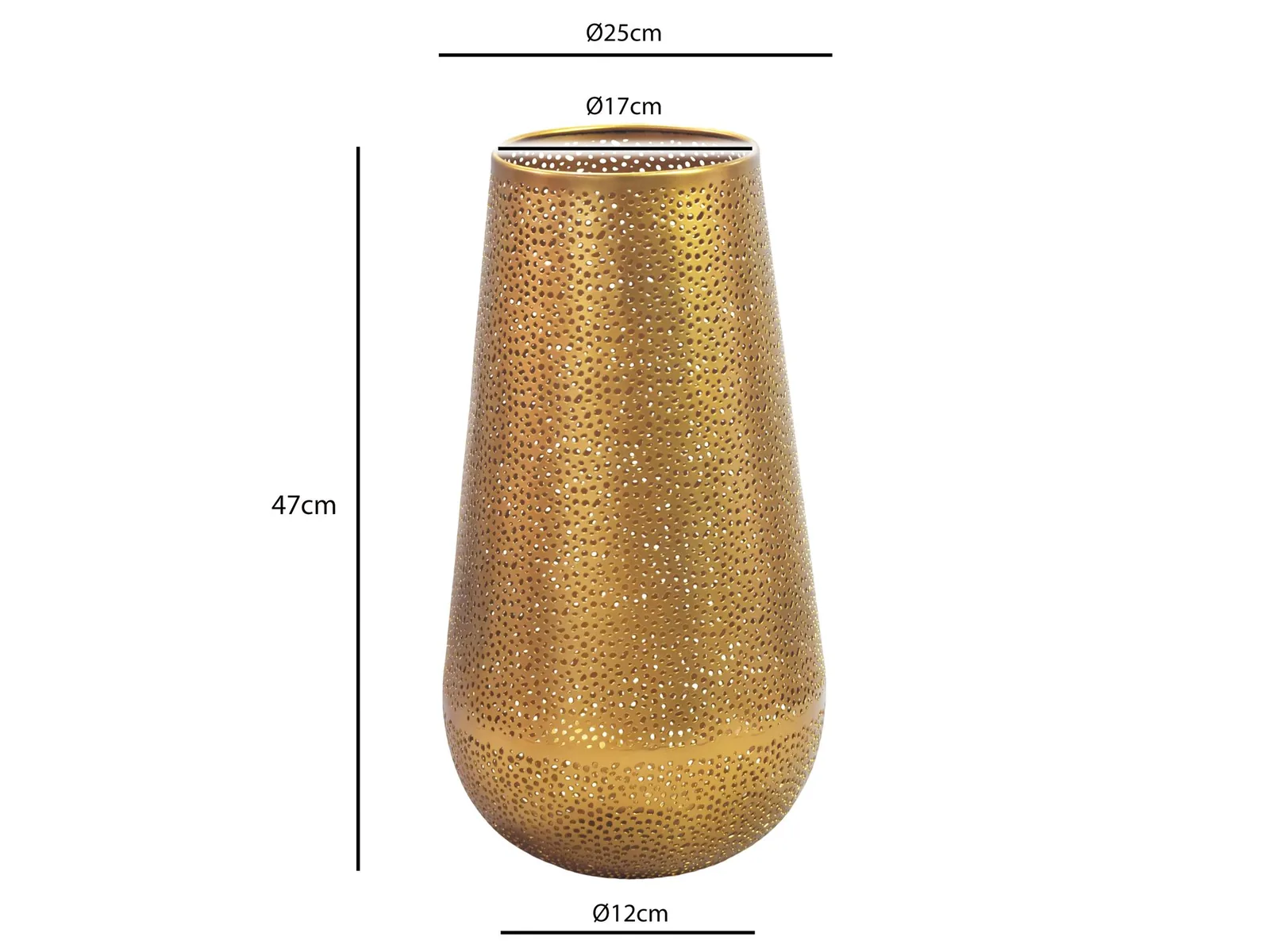 FineBuy Dekovase, 47 cm – für Trockenblumen