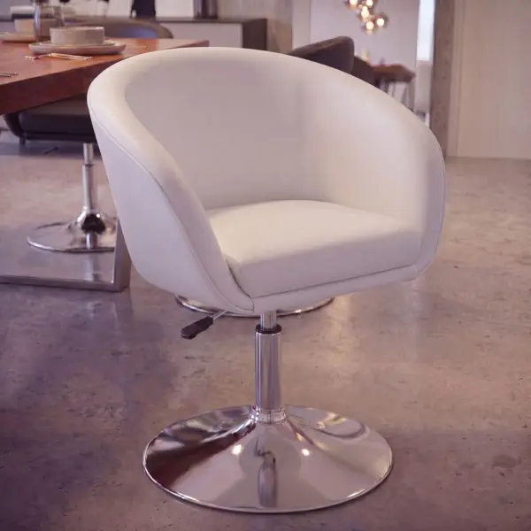 FineBuy Design Relaxsessel SV39213 Loungesessel Kunstleder Cocktailsessel, Weiß FineBuy Design Relaxsessel SV39213 Loungesessel Kunstleder Cocktailsessel, Weiß
