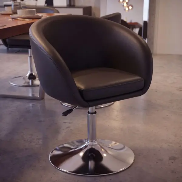FineBuy Design Relaxsessel SV39213 Loungesessel Kunstleder Cocktailsessel, Schwarz FineBuy Design Relaxsessel SV39213 Loungesessel Kunstleder Cocktailsessel, Schwarz