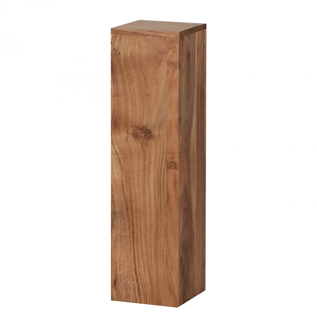 FineBuy Beistelltisch 3er Set Massivholz Satztisch Quadratisch Modern, Braun