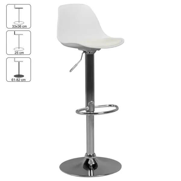 FineBuy HAINAN Barhocker Kunstleder, Weiß FineBuy HAINAN Barhocker Kunstleder, Weiß