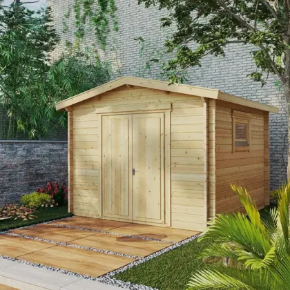 Kleines Gerätehaus “Nora F” 3x3m aus Holz