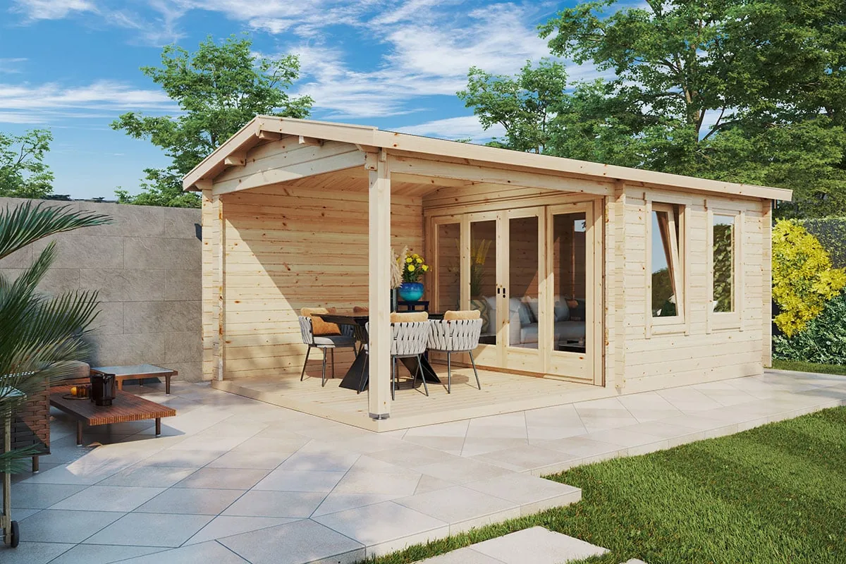 Gartenhaus mit Terrasse “Nora E” 6x3m