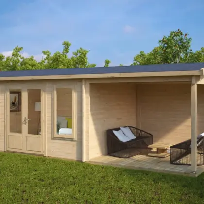 Gartenhaus mit Terrasse “Eva D” 7x3m Gartenhaus mit Terrasse “Eva D” 7x3m