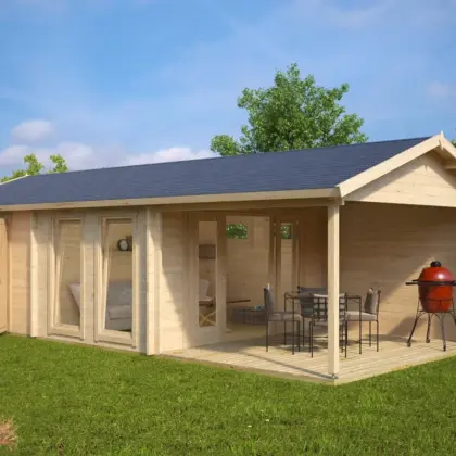 Gartenhaus mit zwei Räumen “Robin” 9x4m