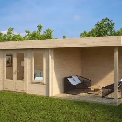 Gartenhaus mit Terrasse “Jacob D” 7x3m Gartenhaus mit Terrasse “Jacob D” 7x3m