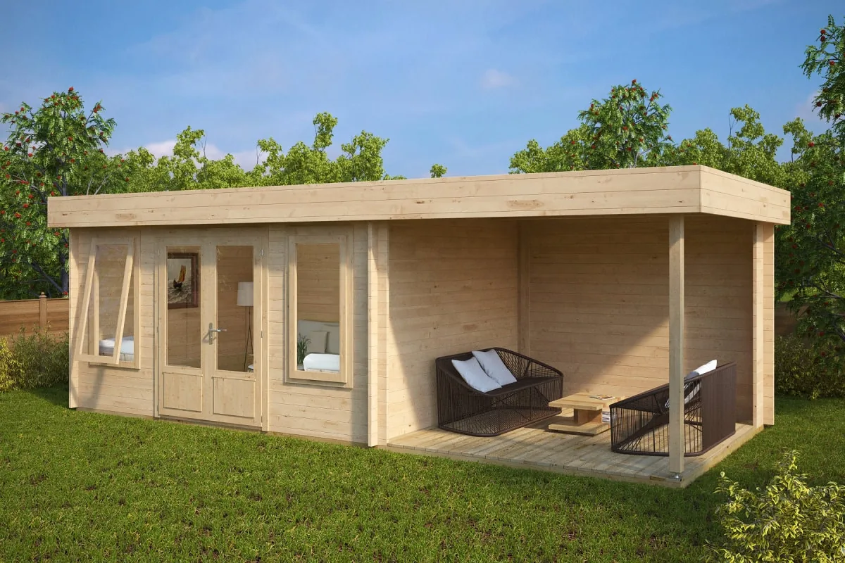 Gartenhaus mit Terrasse “Jacob D” 7x3m