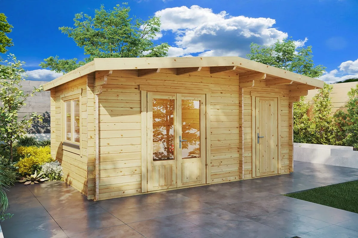 Gartenhaus mit Geräteschuppen “Super Otto” 5x3m