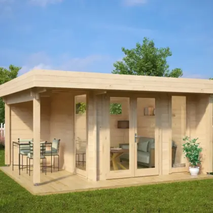 Gartenhaus “Mini Hansa Lounge” 4x4m