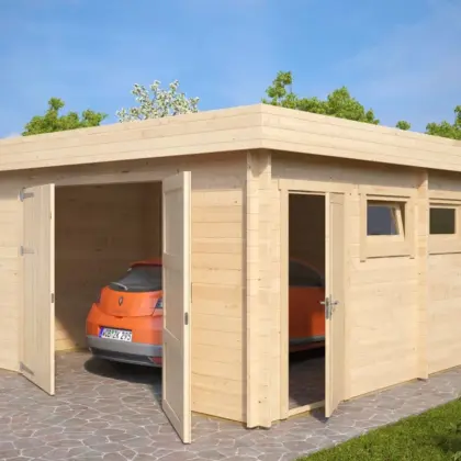 Große Holzgarage “Hansa D” 5x6m
