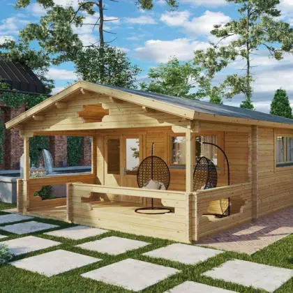 Gartenhaus mit Veranda “Armin XL” 5x8m