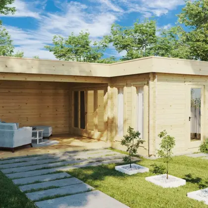 Eck-Gartenhaus “Hansa Corner A” 7x5m