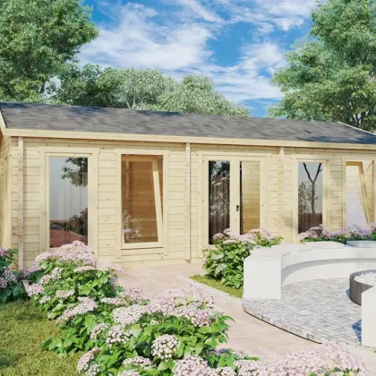 Großes Gartenhaus-Gartenzimmer “Typ C” 8x4m