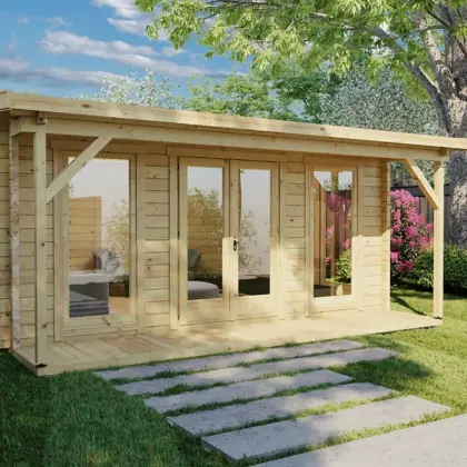 Gartenbüro “Costa A” 5x5m aus Holz