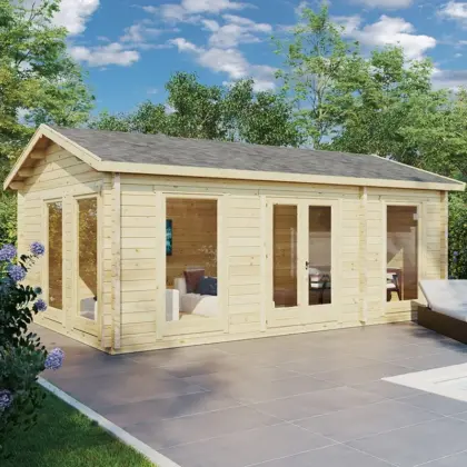 Gartenhaus mit Toilette “Schweden A” 6x4m