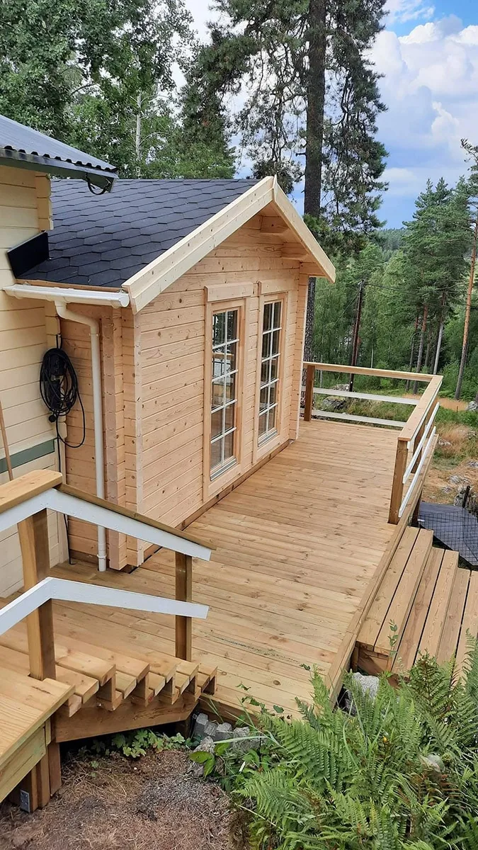 Gartenhaus mit Toilette “Schweden A” 6x4m