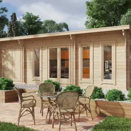 Gartenhaus mit Lagerraum “Barbados Plus” 8x4m