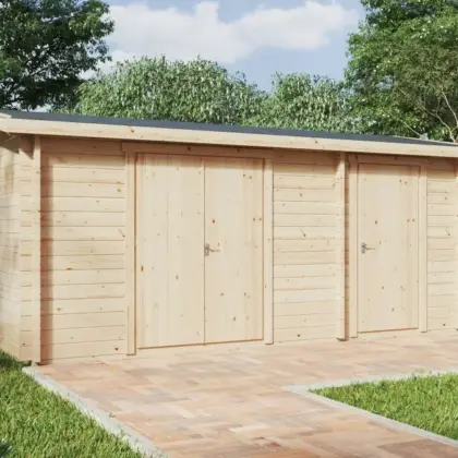Großer Geräteschuppen “Typ B” 5x3m aus Holz