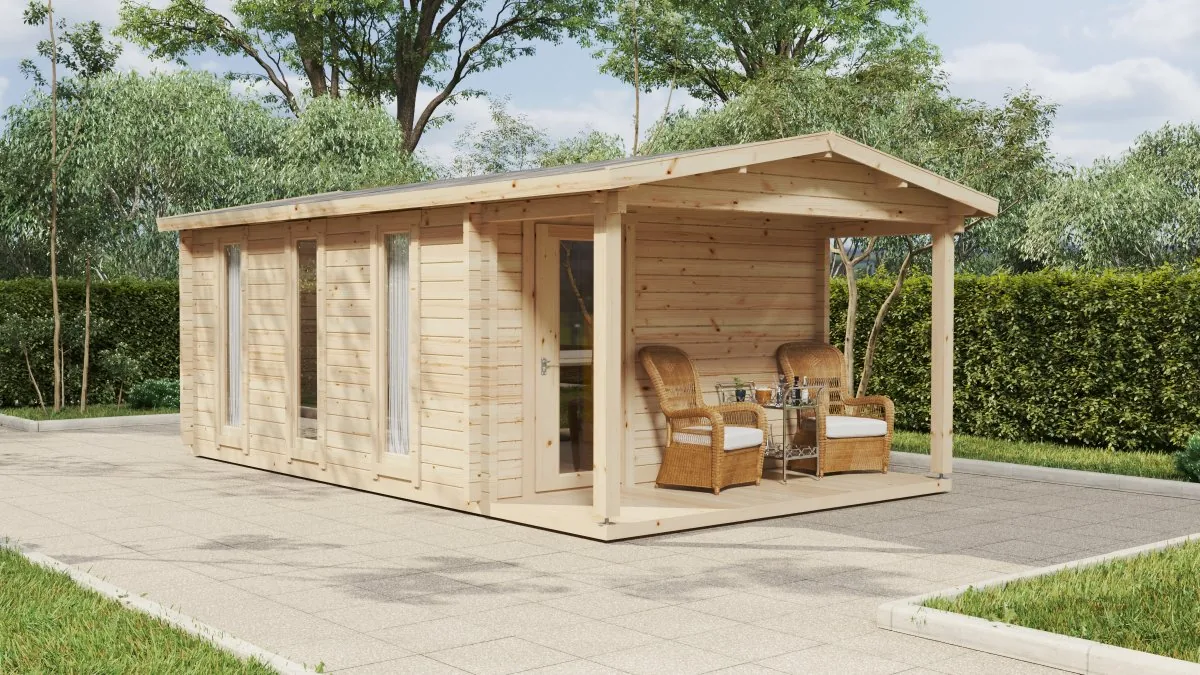 Gartenhaus mit Toilette “Martin 1” 4x7m