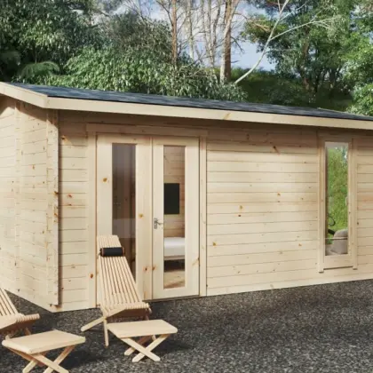 Gartenhaus mit Toilette “Mia 1” 5x3m aus Holz