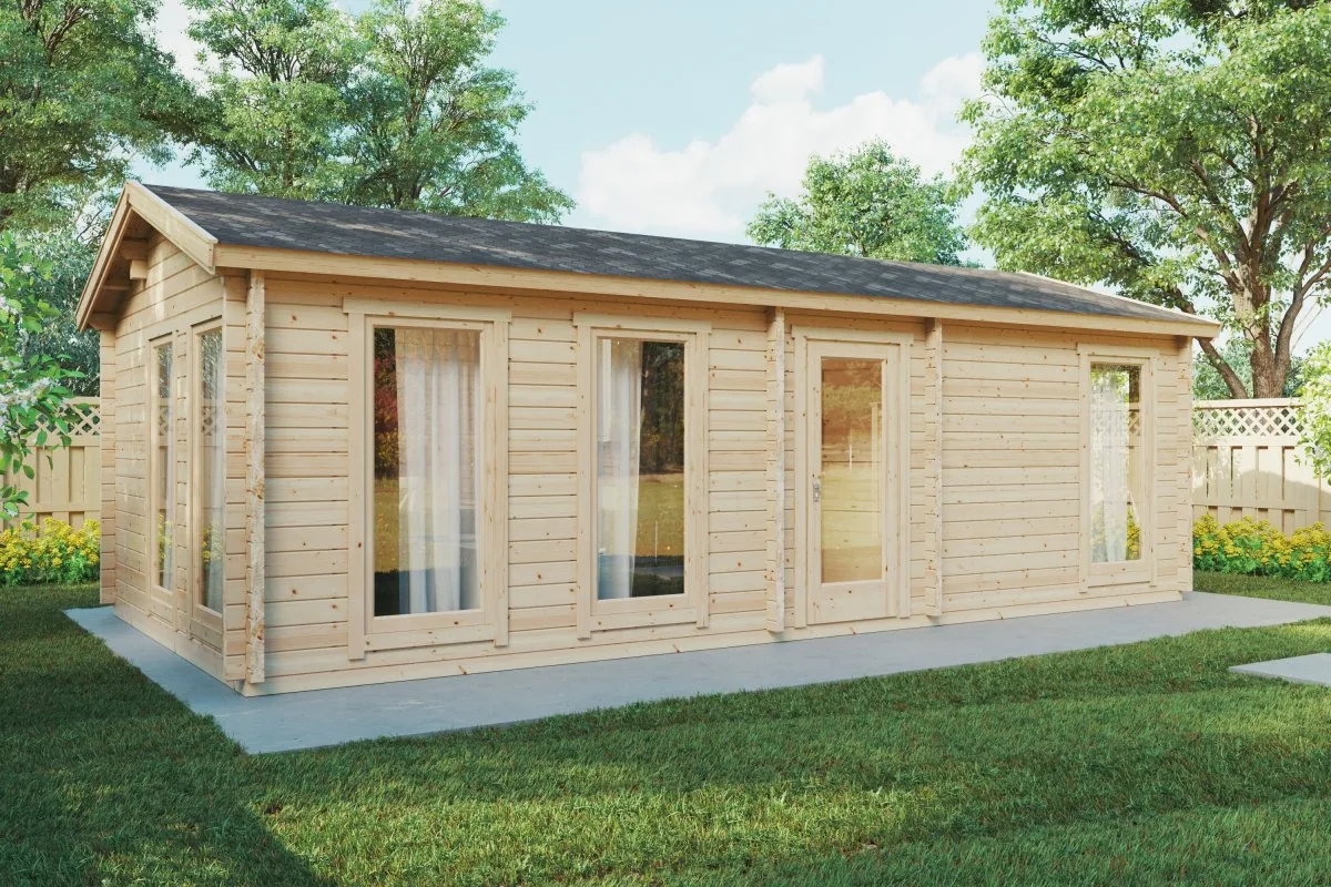 Blockhaus mit Schlafzimmer “Holiday M” 8x4m