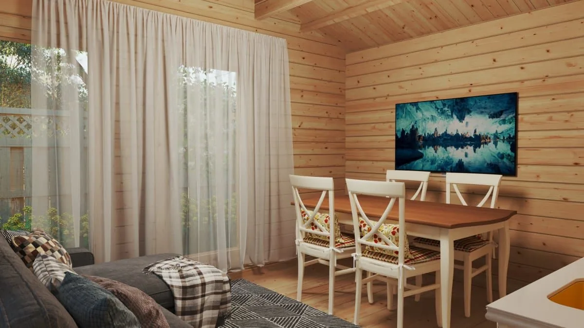 Blockhaus mit Schlafzimmer “Holiday M” 8x4m