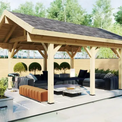 Gartenpavillon “Henley” 4x5m aus Holz