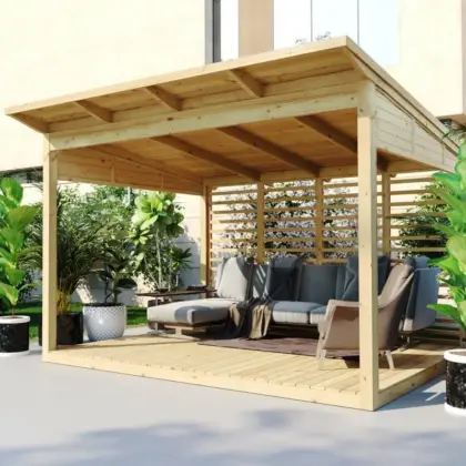 Gartenlaube “Typ B” 4x3m aus Holz