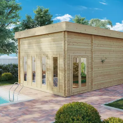 Gartenhaus “Golfsimulator 4” 6x5m aus Holz