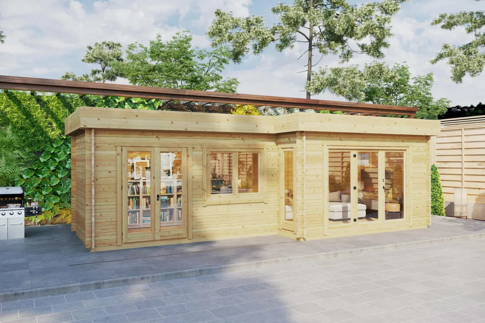 Gartenhaus mit 2 Räumen “Amelia” 9x4m