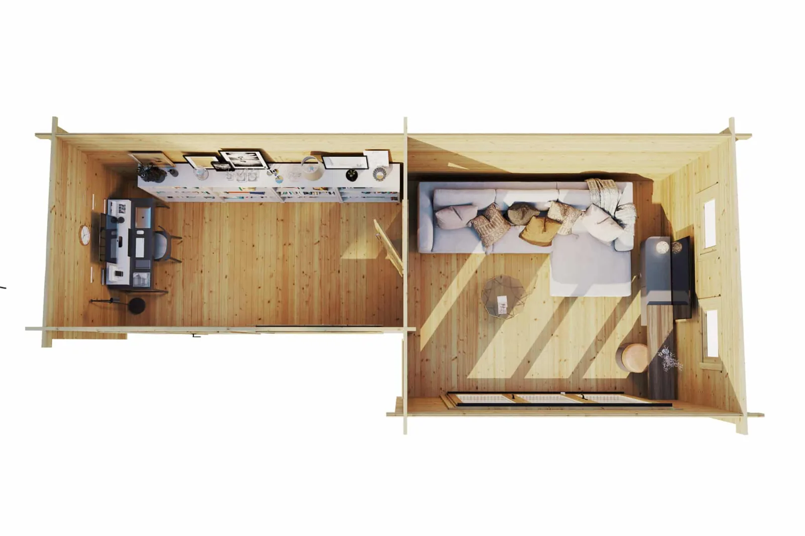 Gartenhaus mit 2 Räumen “Amelia” 9x4m
