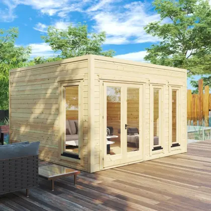 Modernes Gartenhaus “Olivia” 4x4m aus Holz