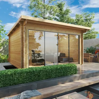 Modernes Gartenhaus “Trinity” 3x4m aus Holz
