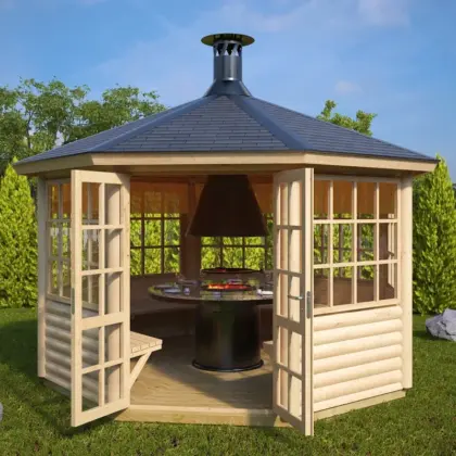 Grillpavillon “Seattle L” 3x3m aus Holz