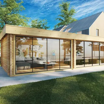Großes modernes Gartenhaus “Rebeka” 8x4m