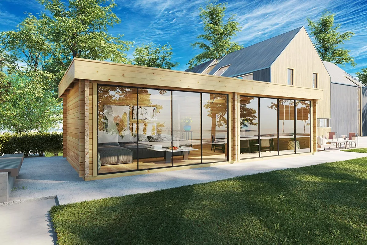 Großes modernes Gartenhaus “Rebeka” 8x4m