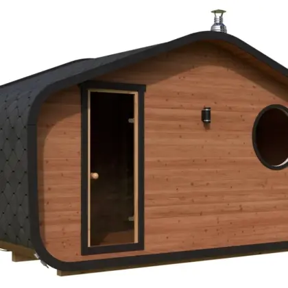 Große Gartensauna mit Vorraum “Everest” 5x3m