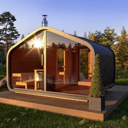 Gartensauna mit Vorraum “Everest Mini” 4x2m