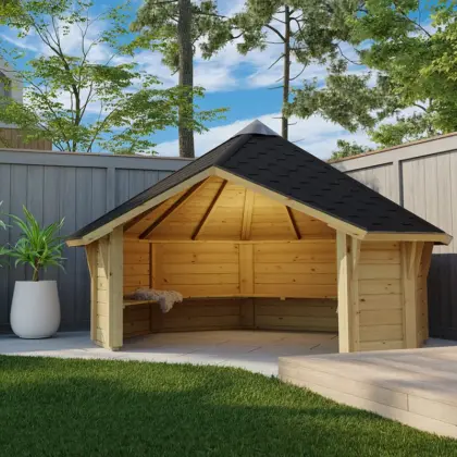 Gartenpavillon Kota “Naya” 4x3m, Grün