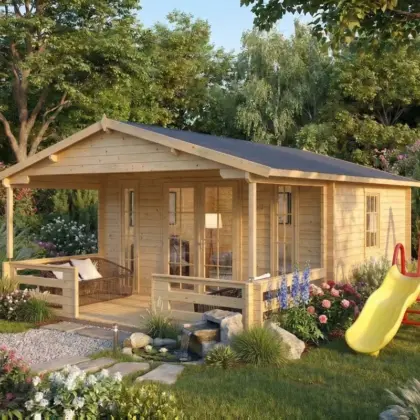 Gartenhaus mit Veranda “Henry” 4x6m