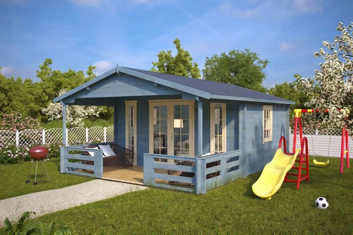 Gartenhaus mit Veranda “Henry” 4x6m