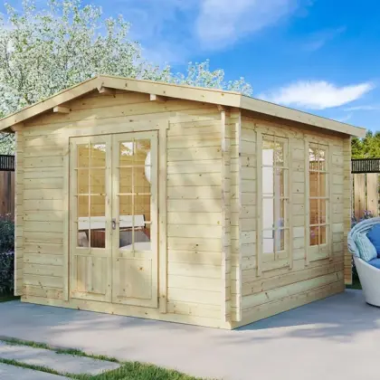 Kleines Gartenhaus “Nora B” 3x3m aus Holz