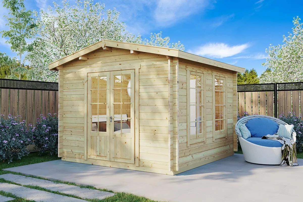 Kleines Gartenhaus “Nora B” 3x3m aus Holz