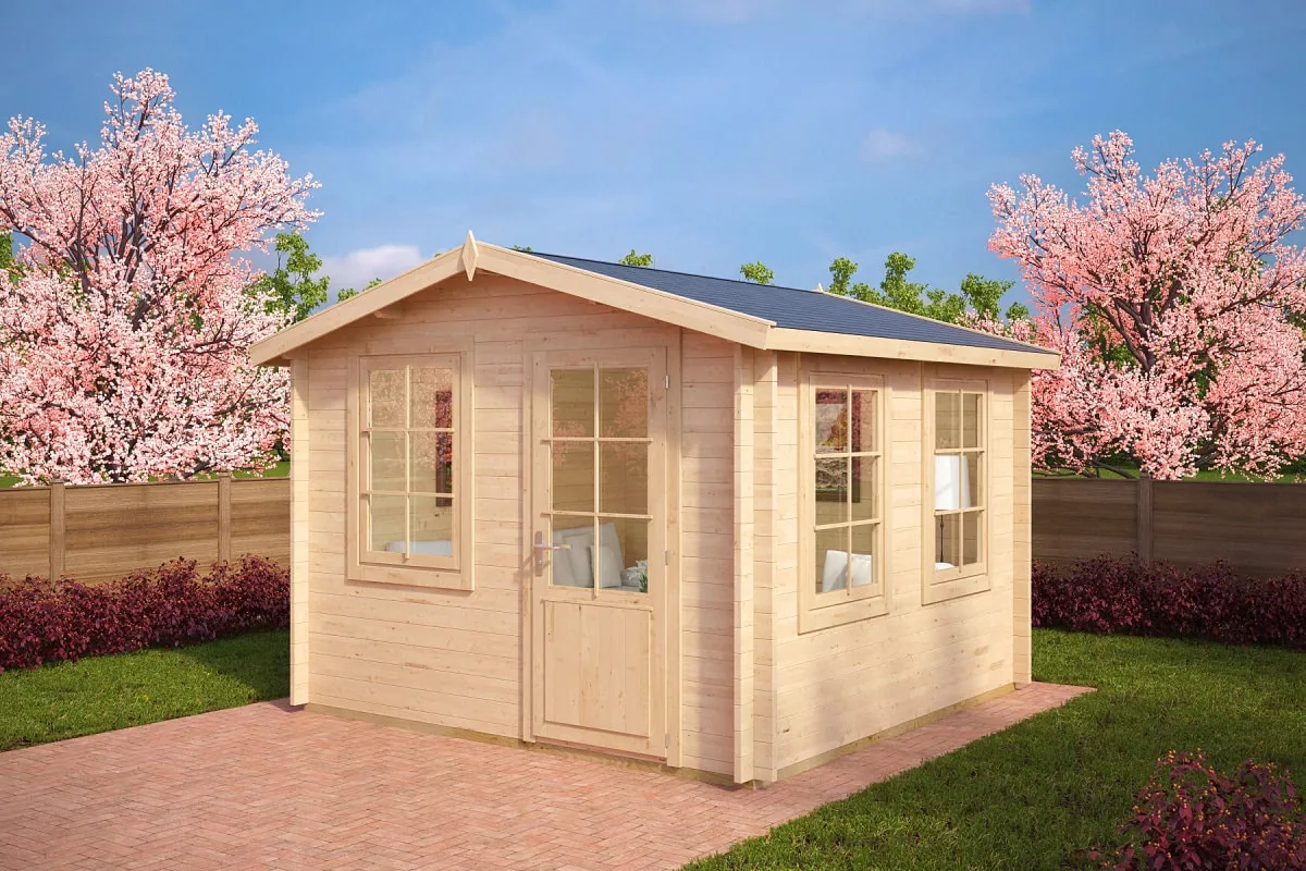 Kleines Gartenhaus “Nora C” 3x3m aus Holz