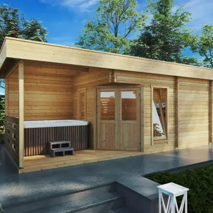 Gartensauna “Paula” 8x3m