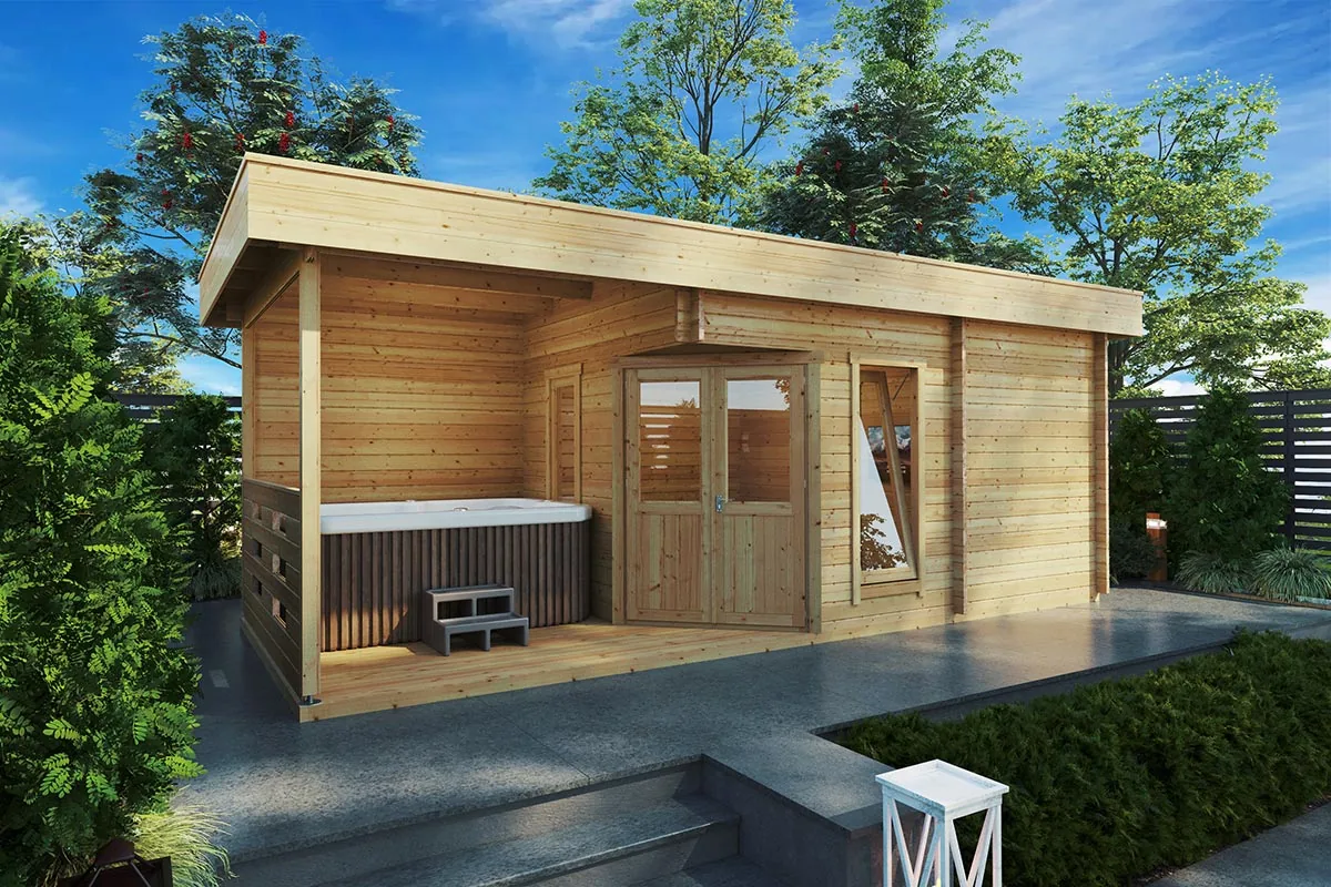 Gartensauna “Paula” 8x3m