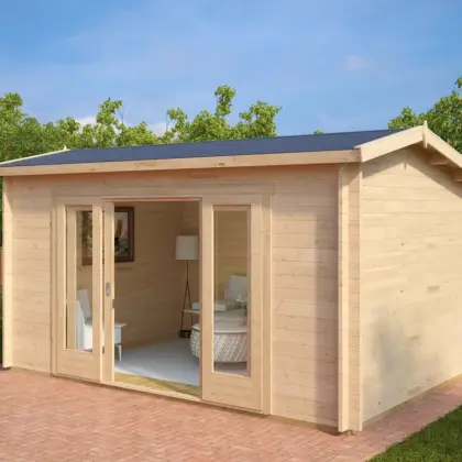 Kleines Gartenhaus “Eva E” 4x3m aus Holz