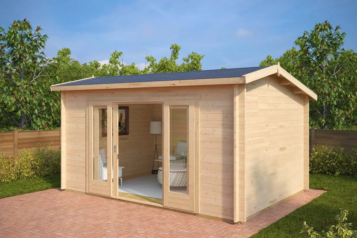 Kleines Gartenhaus “Eva E” 4x3m aus Holz