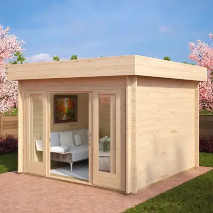 Kleines Gartenhaus “Lucas E” 3x3m aus Holz